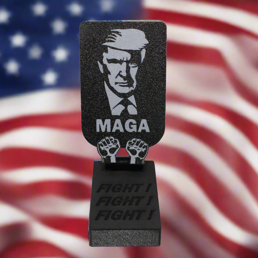 Trump fight, fight, fight, cell stand
