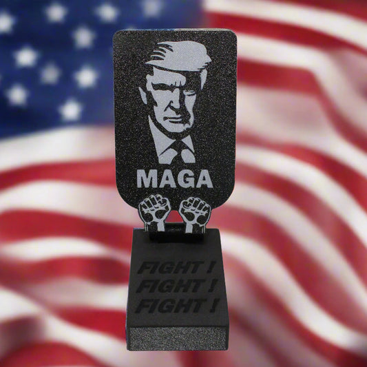 Trump fight, fight, fight, cell stand
