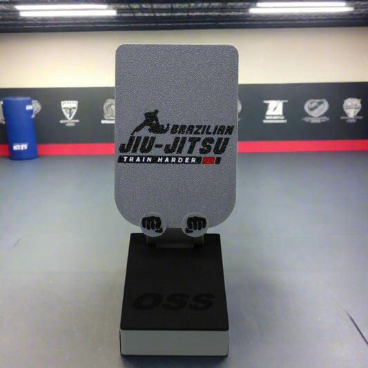 BJJ train harder cell stand