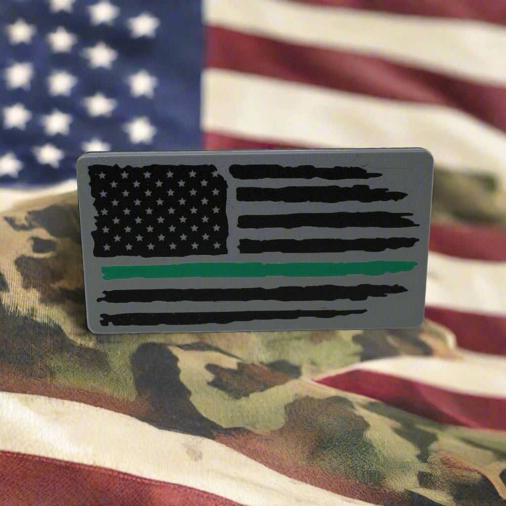 Green Line flag hitch cover