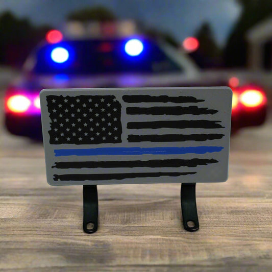 Blue Line flag hitch cover