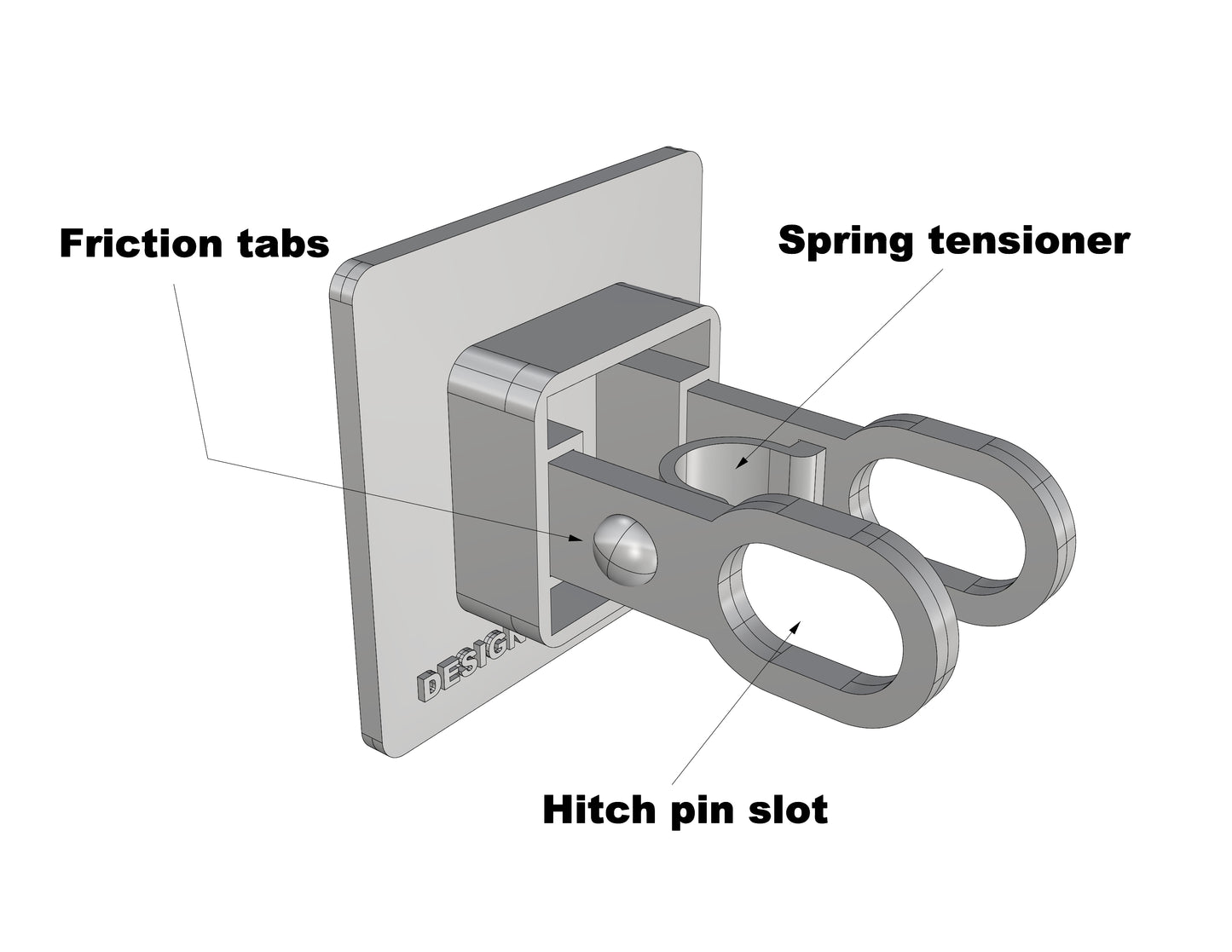 Green Line flag hitch cover