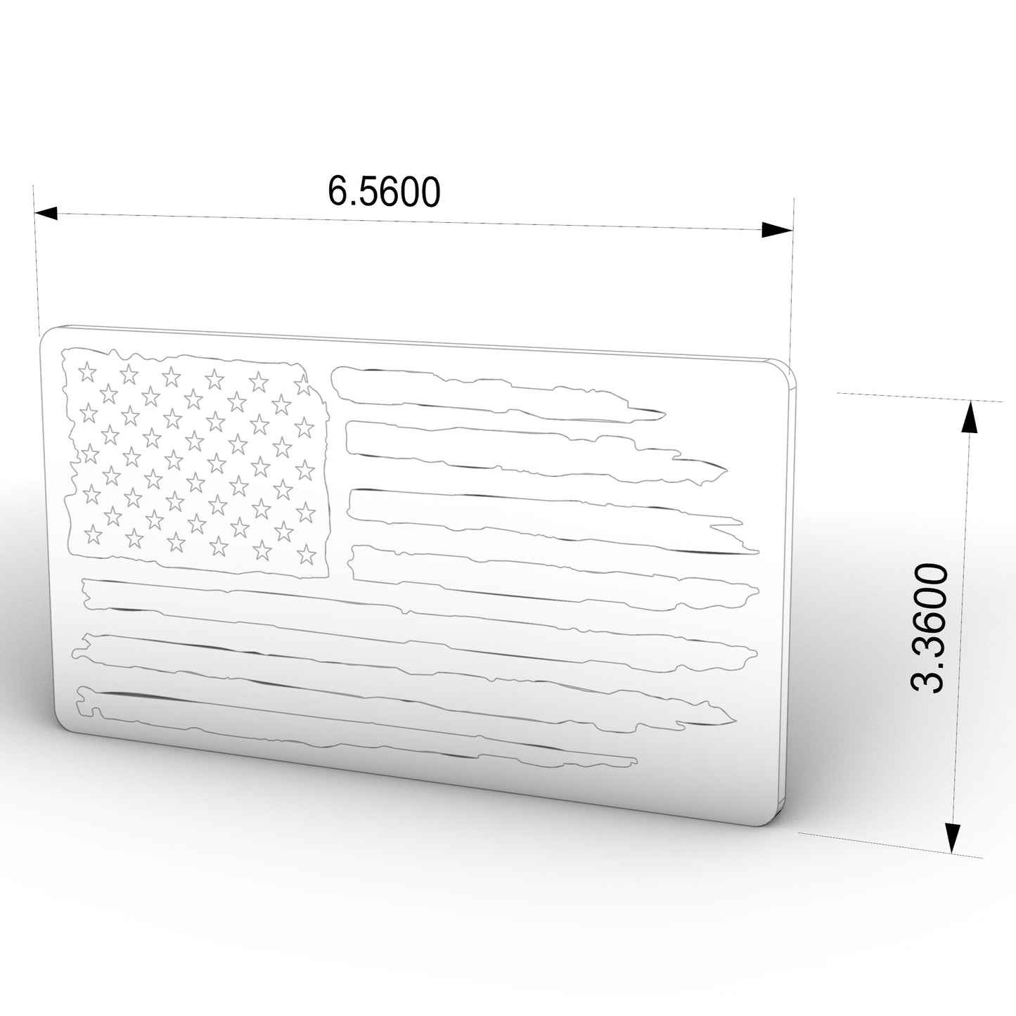Blue Line flag hitch cover